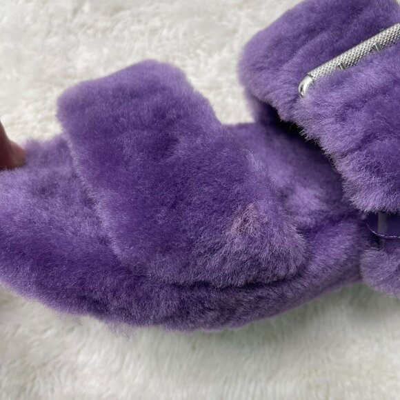 UGG Women's #1104662 Purple Fuzz Yeah Slide Sandals Slippers Shoes Size 6 - Picture 8 of 10